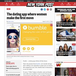 The dating app where women make the first move