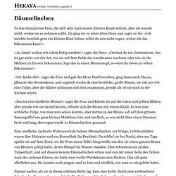 Däumelinchen - Hans Christian Andersen - Hekaya