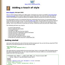 Dave Raggett&#039;s Introduction to CSS