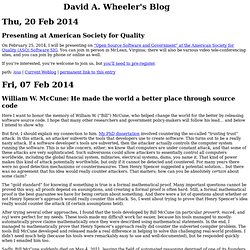 David A. Wheeler's Blog