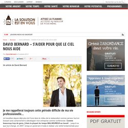 DAVID BERNARD - S'AIDER POUR QUE LE CIEL NOUS AIDE