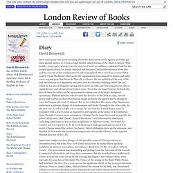 David Bromwich · Diary: The Snowden Case · LRB 4 July 2013