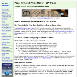 David Butcher: Pedal Powered Prime Mover Do-It-Yourself DIY Plans
