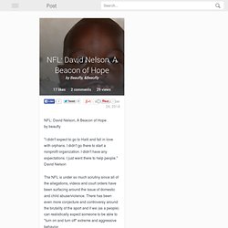 NFL: David Nelson, A Beacon of Hope
