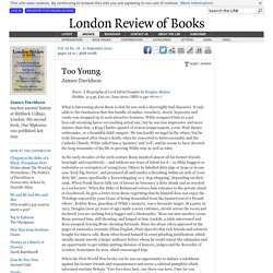 James Davidson reviews ‘Bosie’ by Douglas Murray · LRB 21 September 2000