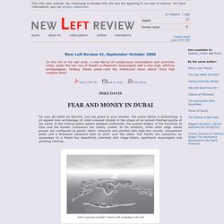 Mike Davis: Fear and Money in Dubai