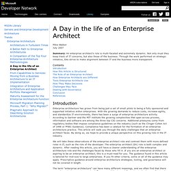 A Day in the life of an Enterprise Architect
