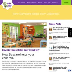 How Daycare helps your children to hold a vital role in the social fabric