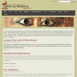 Dayr al-Barshā Project