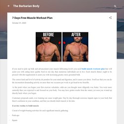 7 Days Free Muscle Workout Plan