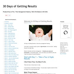 30 Days of Getting Results: Welcome to 30 Days of Getting Results