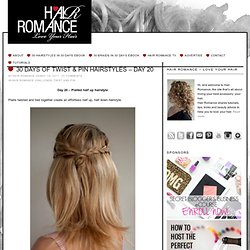 Hair Romance: 30 Days of Twist &Pin Hairstyles - Day 20