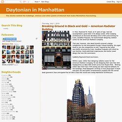 Daytonian in Manhattan: Breaking Ground in Black and Gold