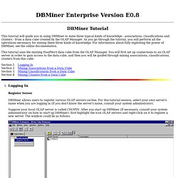 DBMiner Tutorial