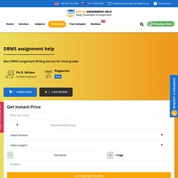 DBMS assignment help Service in UK - Native Assignment Help