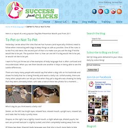 DBPM–To Pet or Not To Pet « Success Just Clicks