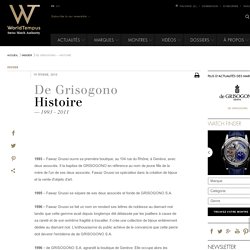 De Grisogono - Histoire