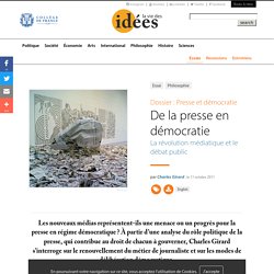 De la presse en démocratie