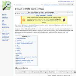 DE:List of OSM-based services