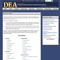 Drug Fact Sheets