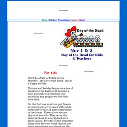 Day of the Dead Lesson Plans & Games for Kids