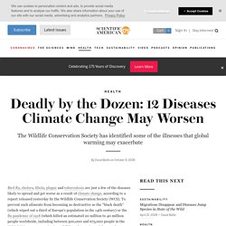 Deadly by the Dozen: 12 Diseases Climate Change May Worsen