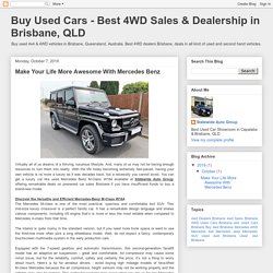 Buy Used Cars - Best 4WD Sales & Dealership in Brisbane, QLD: Make Your Life More Awesome With Mercedes Benz
