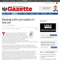 Dealing with corruption in the UK