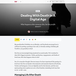 Dealing With Death In A Digital Age