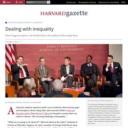 Dealing with inequality