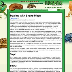 Dealing with Snake Mites
