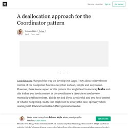Deallocation in Coordinator Pattern