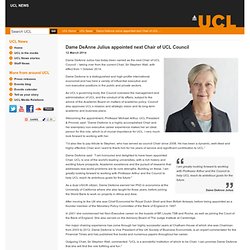 Dame DeAnne Julius appointed next Chair of UCL Council