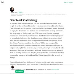 Dear Mark Zuckerberg, – Susan Lyne – Medium