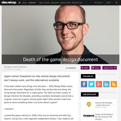 Death of the game design document