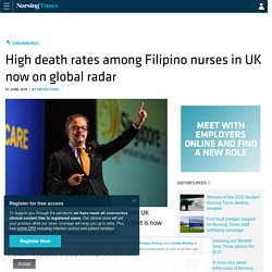 High death rates among Filipino nurses in UK now on global radar