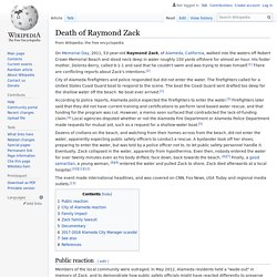 Article: Death of Raymond Zack