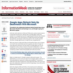 Google Apps Refresh Sets Up Deathmatch With Microsoft