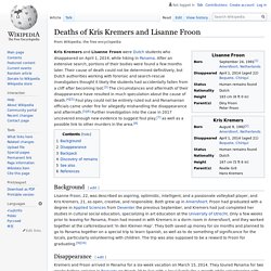 Deaths of Kris Kremers and Lisanne Froon