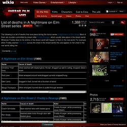 List of deaths in the Nightmare on Elm Street series - Horror Film Wiki
