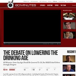 The Debate On Lowering The Drinking Age