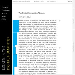 Debates in the Digital Humanities