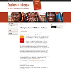 Debating Development: NGOs and the Future