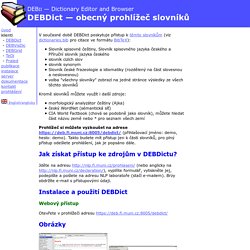 DEB: DEBDict — obecný prohlížeč slovníků