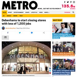 Debenhams To Start Closing Stores With Loss Of 1,200 Jobs