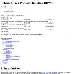 Debian Binary Package Building HOWTO