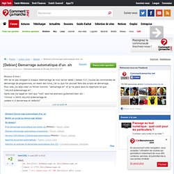 [Debian] Demarrage automatique d'un .sh