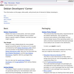 Rincón de los desarrolladores de Debian