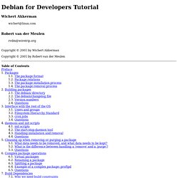 Debian for Developers Tutorial