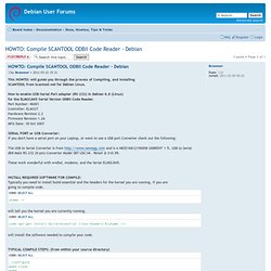 View topic - HOWTO: Compile SCANTOOL ODBII Code Reader - Debian